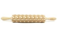 Decoratie-deegrol 43cm Scandinavian Christmas hout - Laatste stuk