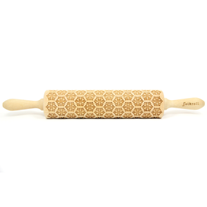 Rouleau empreintes 43cm Snowflakes bois
