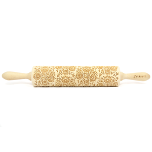 Rouleau empreintes 43cm Folk Floral bois