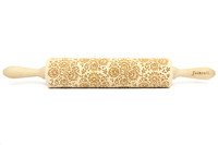 Decoratie-deegrol 43cm Folk Floral hout - Laatste stuk