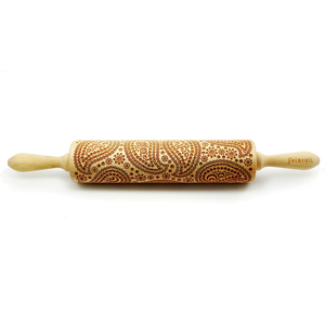 Rouleau empreintes 43cm Paisley bois