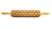 Decoratie-deegrol 43cm Ties and Bow Ties hout - Laatste stuks