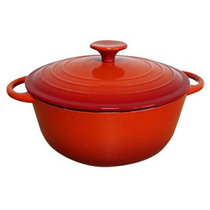 Cocotte rond gietijzer 20cm rood