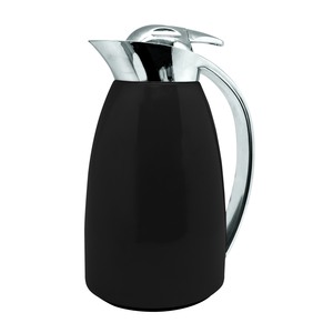 Pichet isotherme inox/verre noir 1L