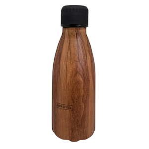 Drinkfles vacuüm 350ml hout  (warm en koud)