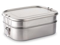 Lunchbox 2 étages inox 22.5x17x9.5cm