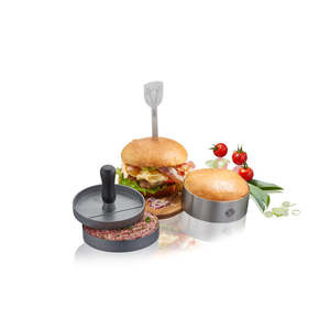 Kit hamburger BBQ (presse+cercle+pique)