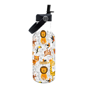 Gourde avec paille enfants jungle 500ml