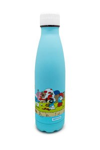 Drinkfles vacuüm 500ml De Smurfen dorp (warm en koud)