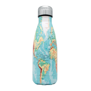 Drinkfles vacuüm 350ml de wereld  (warm en koud)