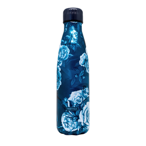 Drinkfles vacuüm 500ml blauwe roos (warm en koud)