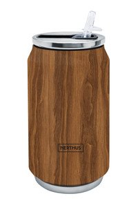 Blikje vacuum 330ml hout (warm en koud)