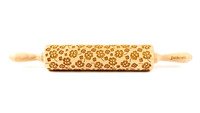 Decoratie-deegrol 43cm Clover hout - Laatste stuk