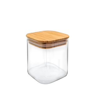 Boîte de conservation hermétique verre couv.bambou 800ml
