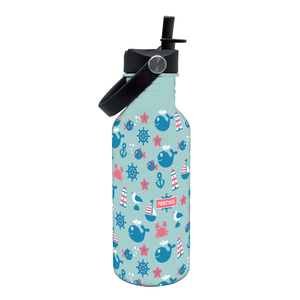 Drinkfles met rietje kinderen walvis 500ml