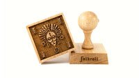 Koekjesstempel African Mask vierkant hout