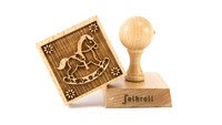 Koekjesstempel Rocking Horse vierkant hout