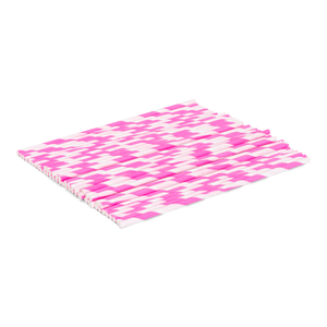 Batonnets cake-pop blanc/rose lot de 48pcs 15cm