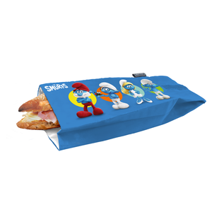 Sac à lunch snack et baguette Les Schroumpfs