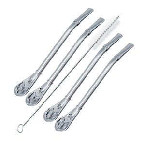 Bombilla (paille Maté) - 4pcs.+ brosse de nettoyage