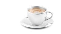 Tasse à café avec soucoupe inox double paroi 120ml