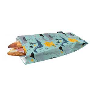 Lunchzak snack en stokbrood dinosaurus - 30x11cm