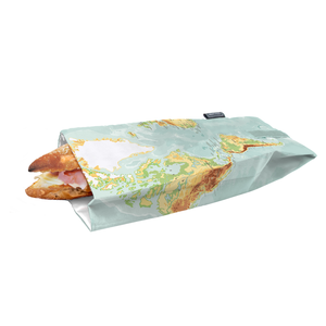 Sac à lunch snack et baguette le monde - 30x11cm