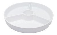 Assiette à servir avec compartiments pour snacks porcelaine 25.5cm