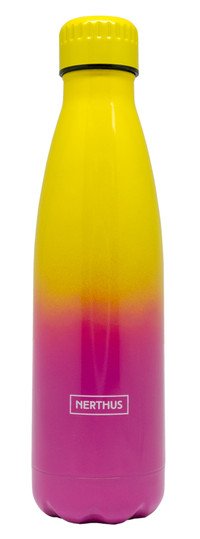 Drinkfles vacuüm 500ml geel kleurverloop (warm en koud)
