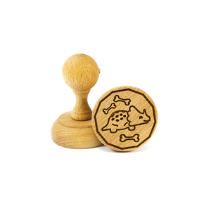 Koekjesstempel Dinosaur rond hout