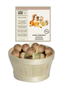 Champignonborstel hout - Display 22st.