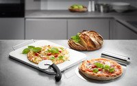 Pizzasteen Darioso + pizzasnijder + pizzaschep