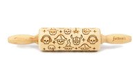 Decoratie-deegrol 23cm Party Skulls hout