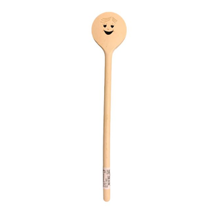 Cuillere en bois ronde Smiley 30cm