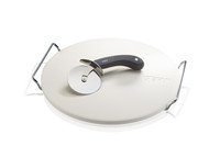 Pizzasteen rond - Darioso + pizzasnijder (2/4)