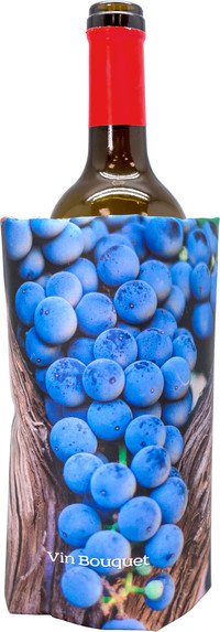 Flessenkoeler met gel - blauwe druif