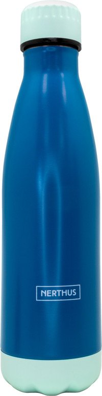 Drinkfles vacuum 500ml 2 tinten blauw (warm en koud)