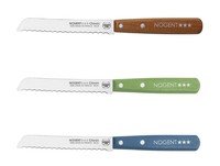 Mini stok-/ broodmes 11cm Panaché hout - lemmet gekart.6mm
