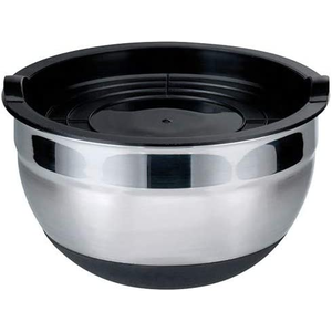 Mengkom Ø24cm inox m/deksel - antislip voet