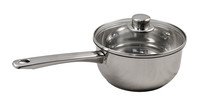 Steelpan Saphir métal Ø16cm inox + glazen deksel