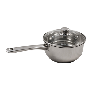 Casserole Saphir métal Ø20cm inox + couvercle verre