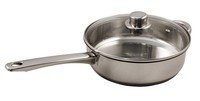Sauteuse Saphir métal Ø24 inox + glazen deksel