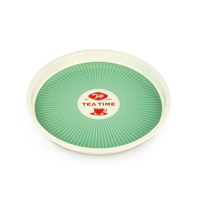 Dienblad rond Tea Time groen