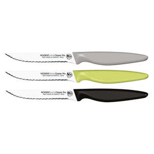 Couteau à steak 11cm Classic Pro Bio - Display 12st (vert,gris,noir)