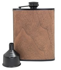 Bouteille de poche avec entonnoir Black+Wood