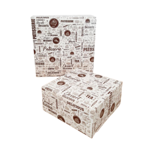 Boîte à pâtisserie 27x27x8cm 10pcs (A)