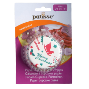 Moules à cake papier Merry Christmas 100pcs.