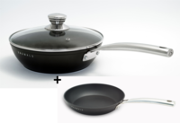 Sauteuse Black Edition Ø24 + glazen deksel + braadpan Ø20cm