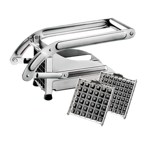 Coupe-frites inox avec 2 inserts