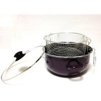 Frietpotje email 24cm/4L + glasdeksel